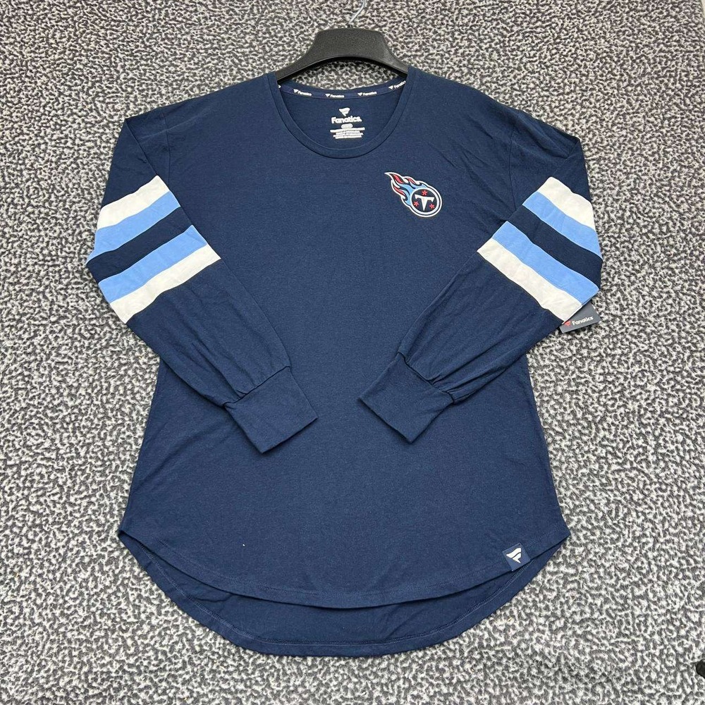 Tennessee Titans Shirt Women Medium Blue Fanatics Long Sleeve Crew Neck New M